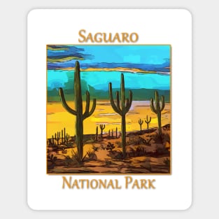 Saguaro from the Saguaro National Park in Arizona Magnet